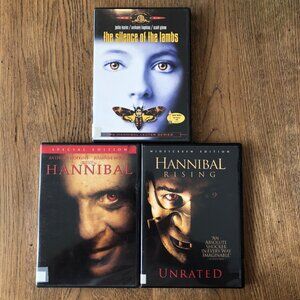 Hannibal Lecter DVD Horror Movie Bundle The Silence Of The Lambs Hannibal Rising